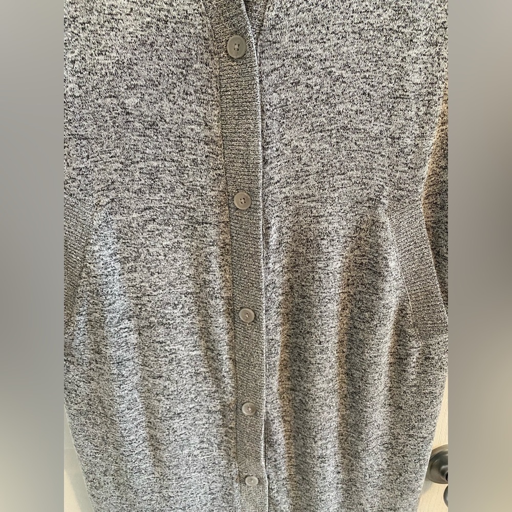 Long Gray Button Up Cardigan - Picture 3 of 6